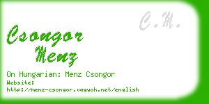 csongor menz business card